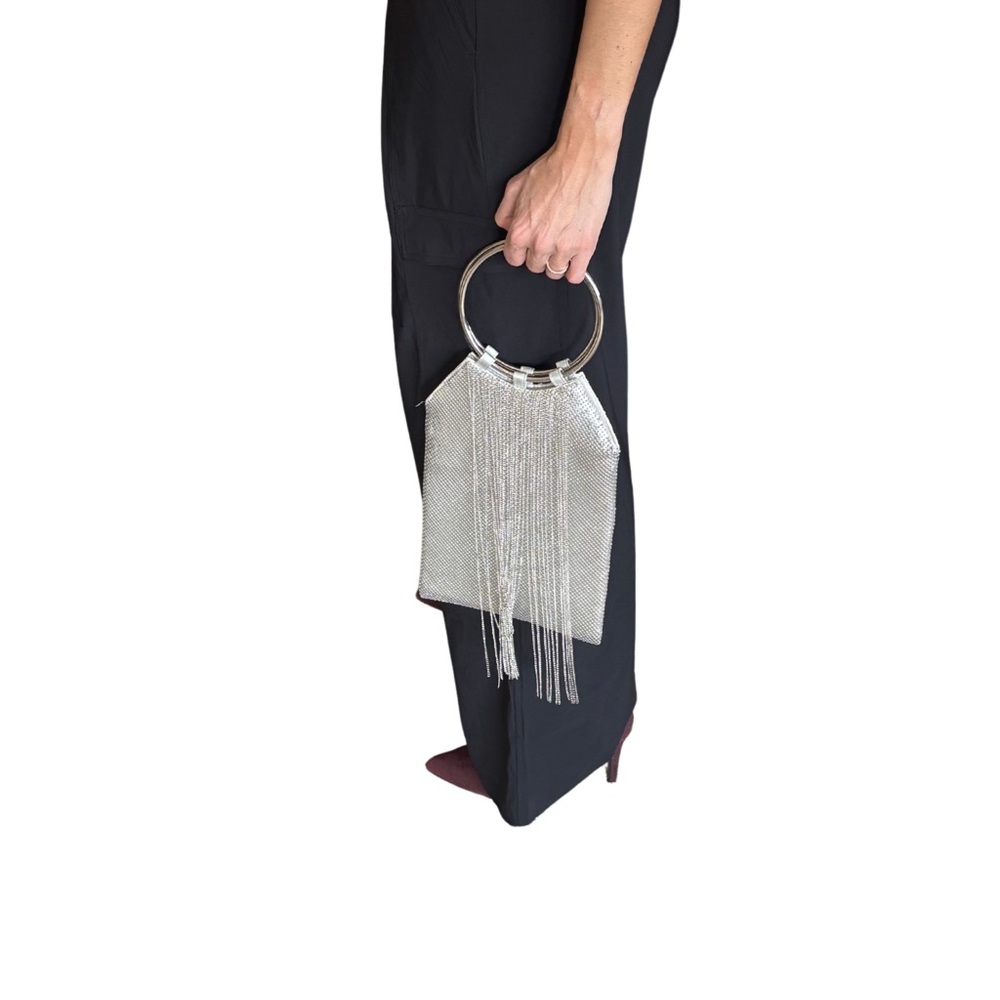Silver Fringe Handbag